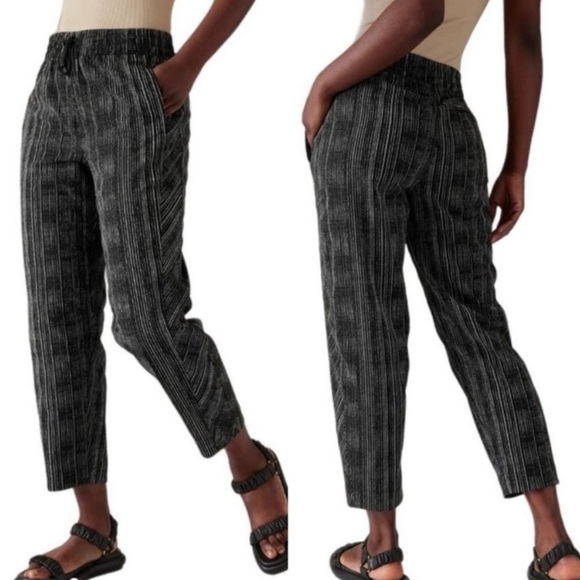 Athleta Arrival Pants in Amara Black Stripe - Picture 1 of 7